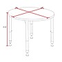 Regency Kee Adjustable 36" Round Activity Table, Height Adjustable, Mahogany (TB36RNDMHAPBK)~#|#~73839EF4-BBA2-4524-967DA9A00220183D_sc7
