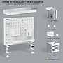 Mount-It! Clamp-On Pegboard Organizer with Accessories for Desks, White (MI-7302WHT)~#|#~7387E410-A9B8-47B6-A5E803A97452935C_sc7