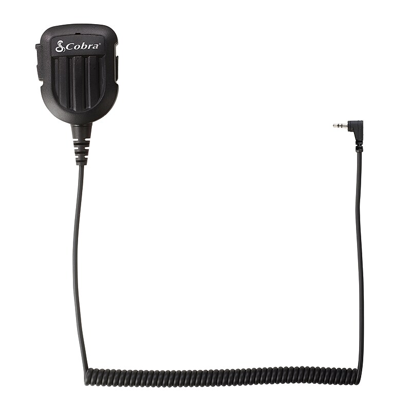 Cobra Remote Handheld 2.5-mm Speaker Microphone for Select Cobra Two-Way Radios, Black (0010119-1) image 1
