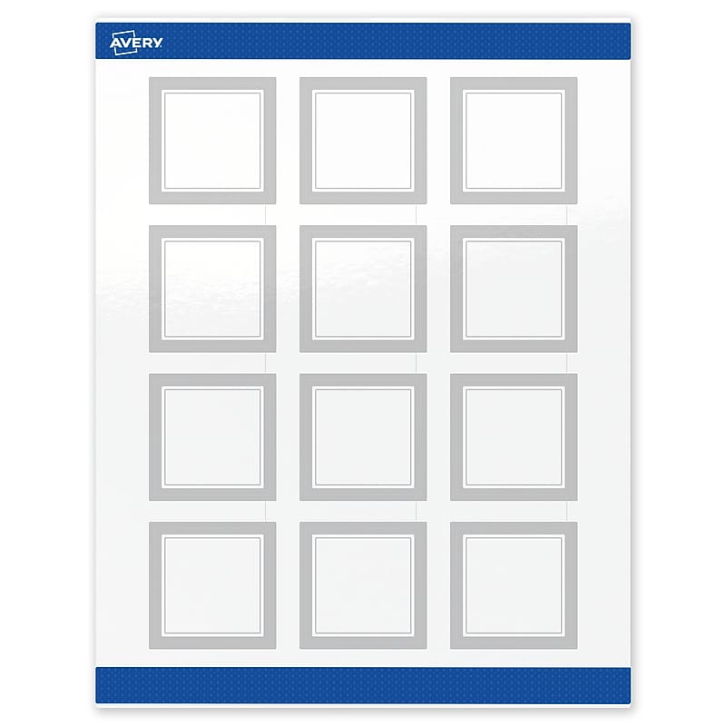 Avery Laser/Inkjet Square Multipurpose Labels, 2" x 2", White, 160/Pack (S00-F35) image 1