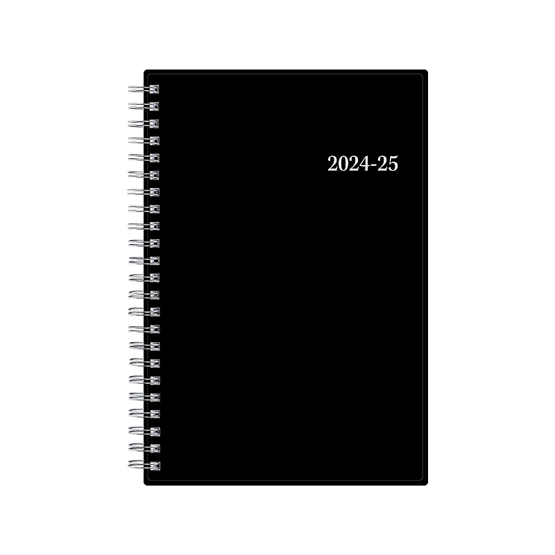 2024-2025 Blue Sky Enterprise 5" x 8" Academic Weekly & Monthly Planner, Plastic Cover, Black (130611-A25) image 1