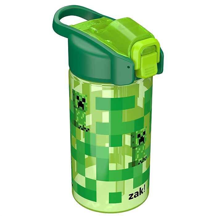 Zak! Jubilee Minecraft Plastic Water Bottle, 16 Green (001