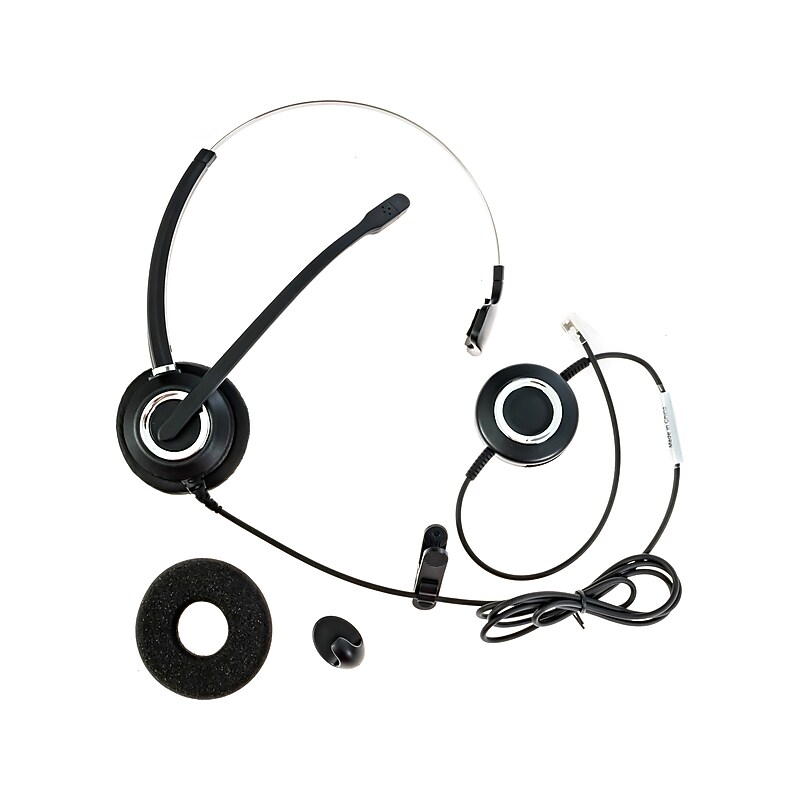 Spracht ZUM RJ9M Noise-Canceling Mono Deskphone On Ear Headset, RJ-9 (ZUMRJ9M) image 1