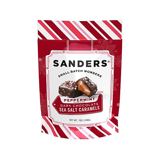 Sanders small batch wonders miniatures peppermint sea salt caramels