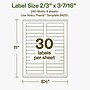 Avery Hemp Rectangle Laser/Inkjet Multipurpose Labels, 2/3" x 3-7/16", Off-White (240/Pack)~#|#~739B07C0-1CAE-4CED-8342214E8EBDEA0B_sc7