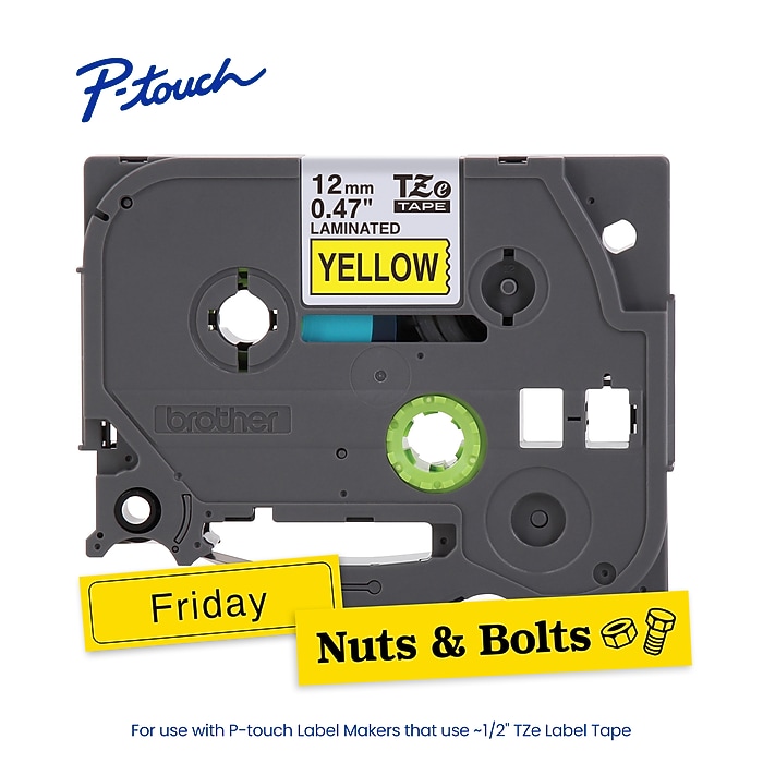 Brother P-touch Laminated Label Tape, 1/2