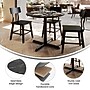 Flash Furniture TopGuard 36" Round Wood Dining Table with X-Base, Black Faux Marble/Black Base (STRD36BMAT3030)~#|#~73ABCD2B-37E9-4798-BF4050C829E73335_sc7