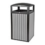 Alpine Industries Steel Outdoor Trash Can with Dome Lid, 40 Gallon, Gray (ALP471-40-WD-GRY)~#|#~73AEB970-41E3-432F-A526BC5B4700F5BD_sc7