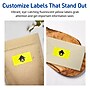 Avery Rectangle Multipurpose Labels, 1-1/3" x 4", Neon Yellow, 280/Pack (94206)~#|#~73B56F32-526C-4625-96B68E3CAED717C8_sc7