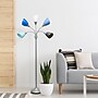 Simple Designs Medusa 67" Silver Floor Lamp with Cone Shades, Blue/White/Gray (LF2006-SBG)~#|#~73B71FB9-06F4-47D3-9FA74C50D1305C2E_sc7