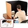 Classroom Products Foldable Cardboard Freestanding Privacy Shield, 24"H x 28"W, Black/Kraft, 20/Box (VB2420 BK)~#|#~73BB7A10-3BB3-488A-B727899E327F0946_sc7