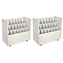 AdirOffice 21-Slot Mobile Roll File, 28.5"H x 30"W x 15.75"D, White, 2/Pack (625-WHI-2PK)~#|#~73BE95B9-2BDE-48F6-8230591F6222AB70_sc7