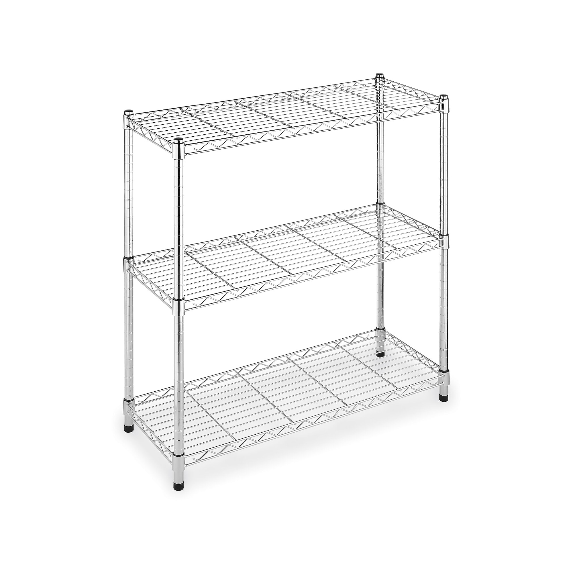 Whitmor Supreme 3-Shelf Shelving, Silver (60603437) Sansujyuku sansujyuku.com