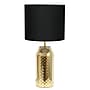 Simple Designs Whimsical Wave 23.75" LED Table Lamp, Gold Base/Black Shade (LT2124-GLD)~#|#~73C9073D-450C-47C0-8D40D81C489D1988_sc7