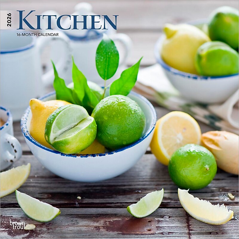 2026 BrownTrout Kitchen 12" x 12" Monthly Wall Calendar (9798330704071) image 1