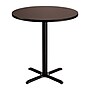 NPS CT Series 36" Round 36" Height Cafe Table, X Base, Black Frame/Mahogany Top (CT13636XCPBTMMY)~#|#~73CFCDA2-078A-485E-9D94BBE7FD7303A9_sc7