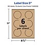 Avery Laser/Inkjet Burst Multipurpose Labels, 3" Dia., Kraft Brown, 90 Labels/Pack ( 94609)~#|#~73D1CADB-755E-4A23-A0996F60C12FEB22_sc7