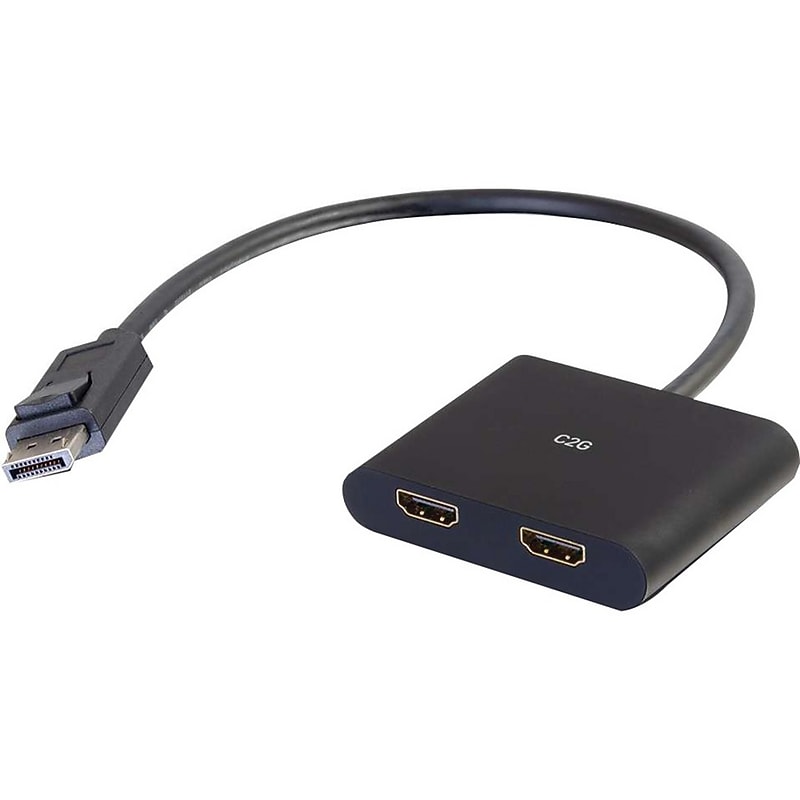 C2G 2-Port DisplayPort to HDMI Dual Monitor Adapter Converter (54293) image 1