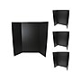 Flipside Tri-Fold Project Board, 48" x 36", Corrugated Paper, Black, 4/Pack (18067)~#|#~73D3D5A0-9921-4257-AF4F5E5F781D1776_sc7