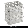 iDESIGN Small Stackable Plastic Storage Bin, Light Gray (28373M3)~#|#~73D64778-8EA1-4083-966AC2D0654B1956_sc7