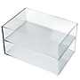 Azar Large Stackable Plastic Storage Bin, 2.5" x 8.62"x 6.5", Clear, 4/Pack (556735-4PK)~#|#~73E12830-6FC1-4ABD-9EFA12B39FA13540_sc7