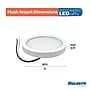 Bulbrite 5" Round 10.3-Watt 3000K LED Flush Mount Light, 850 Lumens, White (773600)~#|#~73E99358-381A-4EEB-8AE69F9E34FDA7ED_sc7