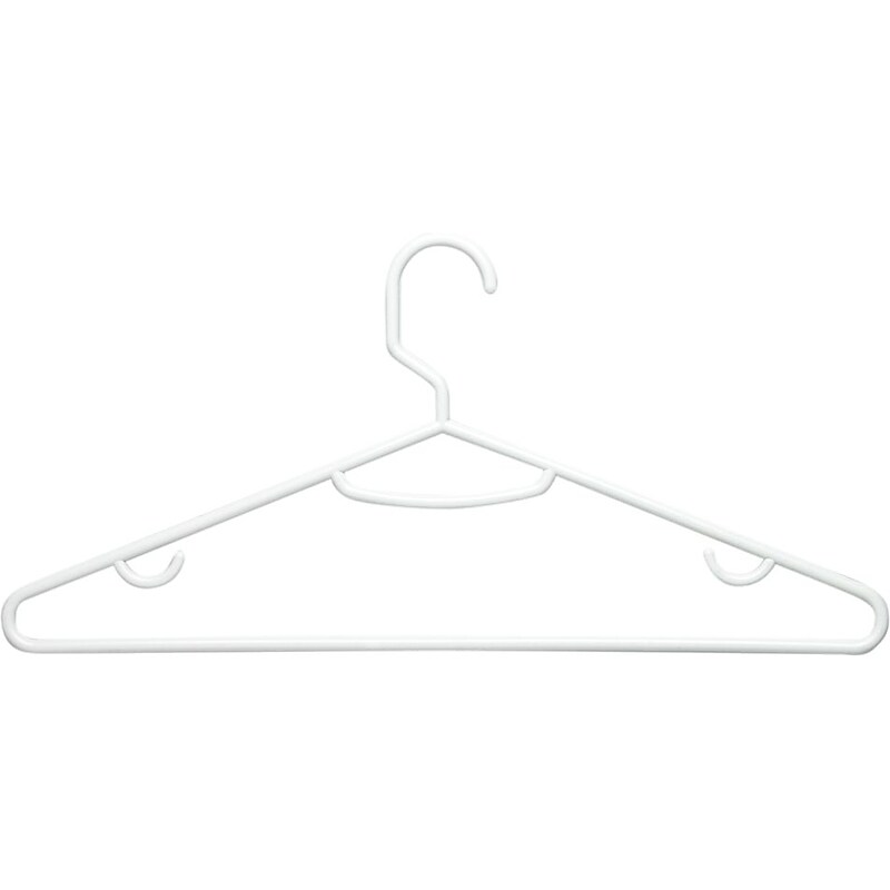 Honey-Can-Do Recycled Plastic Hanger, White, 15/Pack (HNG-01523) image 1