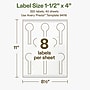 Avery Hemp Lollipop Laser/Inkjet Multipurpose Labels, 1-1/2" x 4", Off-White (320/Box)~#|#~73EB1C28-9079-42CC-9C61F2F53F465BC8_sc7