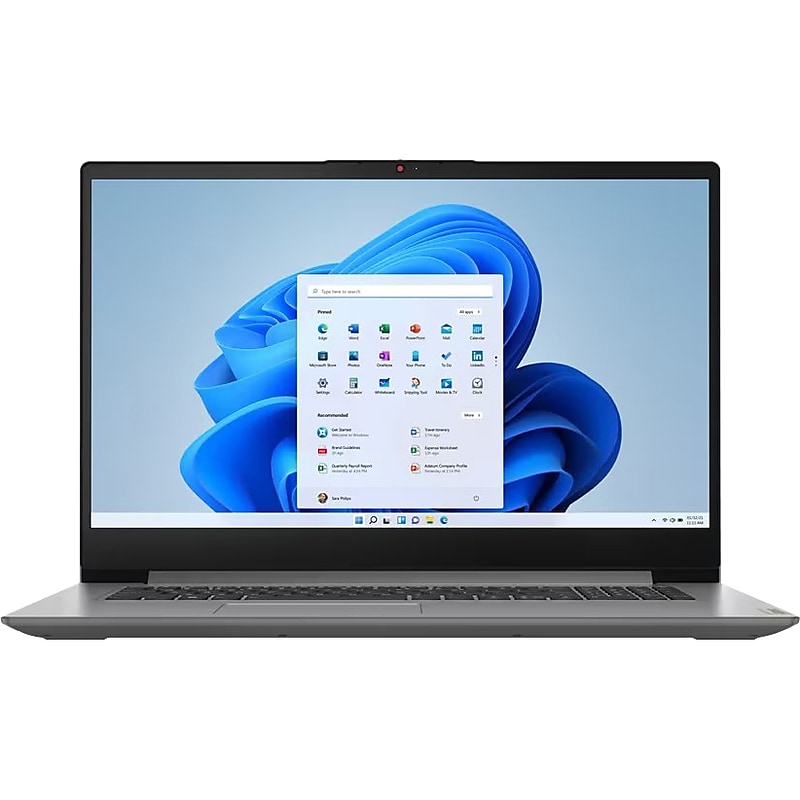 Lenovo IdeaPad 3 17.3" LCD Laptop, Intel Core i3, 3.3 Ghz, 8GB RAM, 512GB SSD, 8.5 hours + Battery, Windows 11 (82X9000FUS) image 1