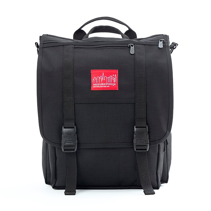 Manhattan Portage Red Label Laptop Backpack, Medium, Black (1417-2 BLK) image 1