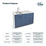 Viva Comfort 36.32'' H x 48" L Medical Cabinet with Left Sink, 4-Doors, 2-Drawers, Blueberry (902BASE48LSBL)~#|#~73F4BB86-3D43-4AB6-B1B77D817576ABEC_sc7