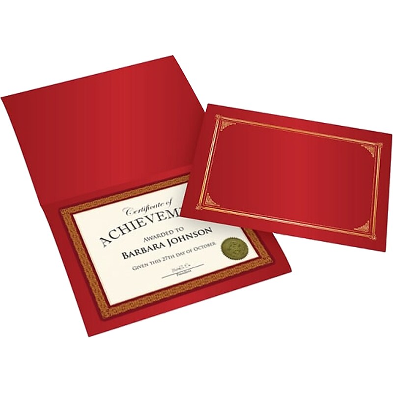 Geographics Recognition Certificate Kit, 11" x 8.5", Burgundy/Gold, 6/Pack (48810) image 1