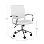 Martha Stewart Piper Faux Leather Swivel Executive Chair, White/Polished Nickel (CH2209212WH)~#|#~73F5BDFC-A1C2-421C-8D8DAE1260D1EF05_sc7