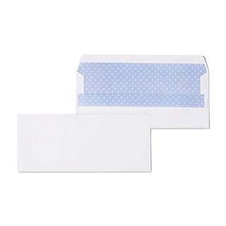 Staples #10 Security‑Tinted Window Envelopes, White, Self‑Seal