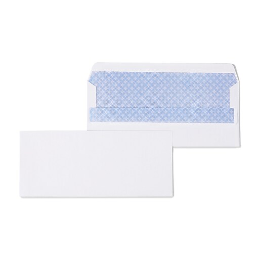 100 Mailing Envelopes, Self Seal Letter Size, Number #10 White Windowless  Security Tinted Envelope, 4-1/8 x 9-1/2 Inches, Quality 24 LB