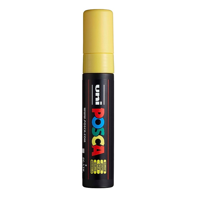 POSCA PC-17K Water Based Paint Marker, Extra Broad Tip, Yellow (UBCPC17KYELLOW) image 1