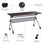 Bush Business Furniture Envision 60"W Foldable Training Room Table, Storm Gray (NVW160SGK)~#|#~73FAA471-4E00-42FD-B86E329B2E0D3D62_sc7