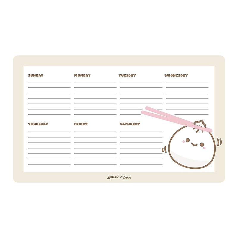 Denik Lil B Dumpling Notepad, 10" x 6", Multicolor, 52 Sheets/Pad (DP1887) image 1