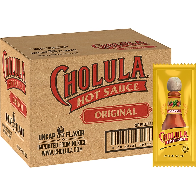 Cholula Original Hot Sauce Packet, 0.25 oz., 200/Carton (WX3811) image 1