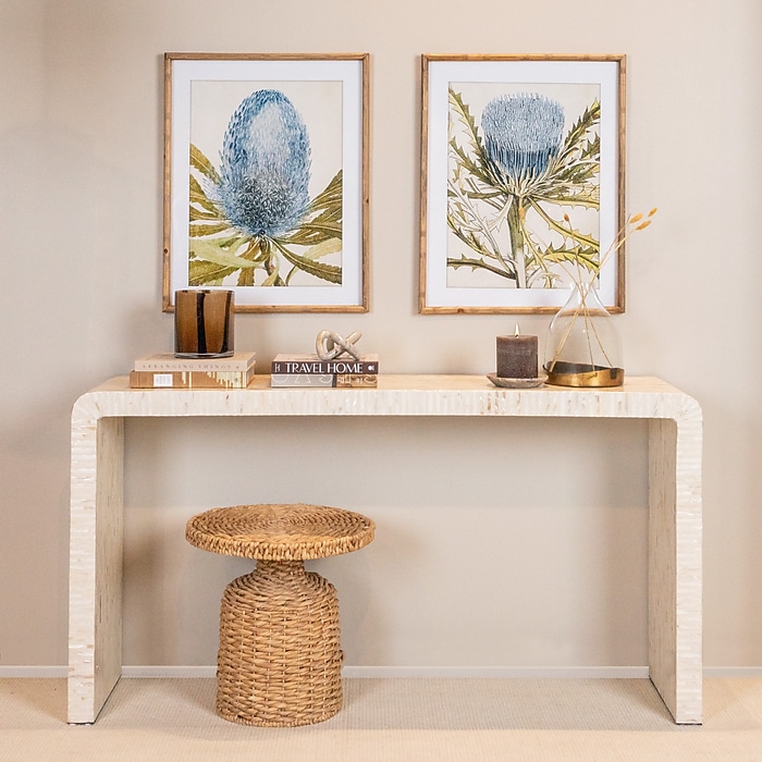 Storied Home Hand-Woven Water Hyacinth Table, Natural (A90256641