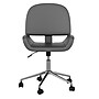 Martha Stewart Tyla Armless Faux Leather Swivel Executive Chair, Gray/Polished Nickel (CH2209215GY)~#|#~74015C23-AD43-4A83-8236762D36F39DF7_sc7