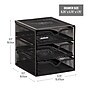 Mind Reader 3-Drawer Desktop Storage Organizer, Black (MINMESH3-BLK)~#|#~74031CEB-E2F9-4129-AEB19520669BE0F2_sc7