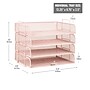 Mind Reader Metal Side Loading Stackable Letter Tray, Pink (DSTACK4-PNK)~#|#~740EA2AD-1F9D-4ECD-8B9442E26E0BB9E4_sc7