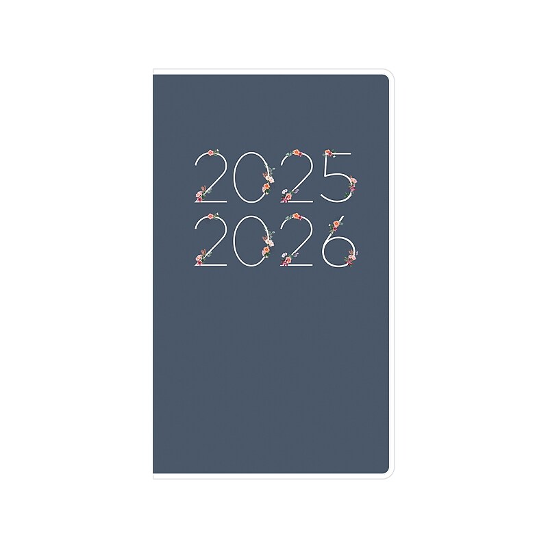 2025-2026 Blue Sky Ashlyn Navy 3.63" x 6.13" Monthly Planner, Plastic Cover, Multicolor (148452) image 1