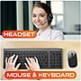 Delton N36 Wireless Keyboard Mouse and USB-A/USB-C Noise-Cancelling Computer Headset Bundle, Black (DKMN36KT1)~#|#~7410082F-DC37-434F-82403595DE072B4F_sc7