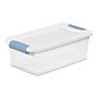 Sterilite 6 Quart Latching Storage Bin with Lid, Plastic, White (14928012)~#|#~741567A0-5F2B-419D-B3CFF92E0F1B206E_sc7