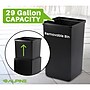 Alpine Industries Steel Trash Can with Square Lid, 29 Gallon, Black (ALP4450-KIT-BLK-S-TR)~#|#~7417B0CE-C923-4004-A18CE14D4F13F5C6_sc7