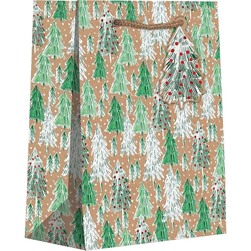 JAM Paper Medium Opulent Tree Gift Bags, Multicolored, 120/Pack (526BXMT7131) image 1