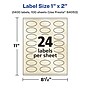 Avery Pearlized Ivory Oval Multipurpose Labels, 1" x 2", Ivory, 2400/Box (94053)~#|#~741D7A58-654C-4398-88771FFB98F9478F_sc7