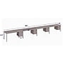 Boss Office Products Simple System 66"W Desk with Pedestal, White, 4/Set (SGSD010-202-WT)~#|#~741E216F-B502-4BE5-9CD0E8A8EFB86FF9_sc7